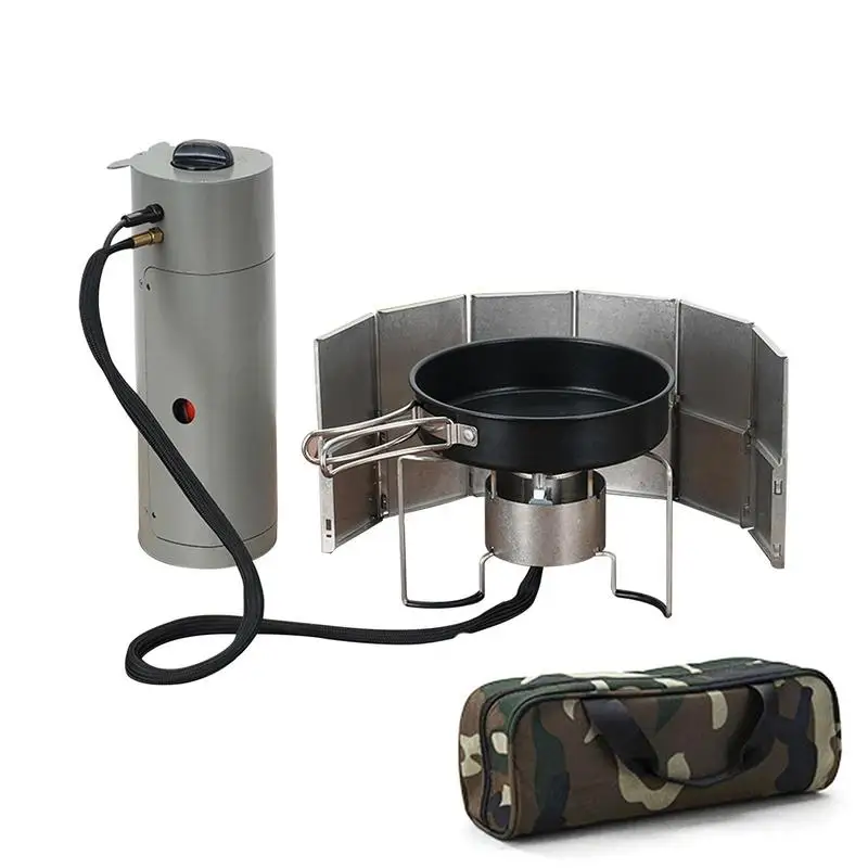 

Portable Camping Stove Outdoor Burner Compact Foldable Windshield Cooking Stove For Outdoor Backpacking Hiking And Picnic