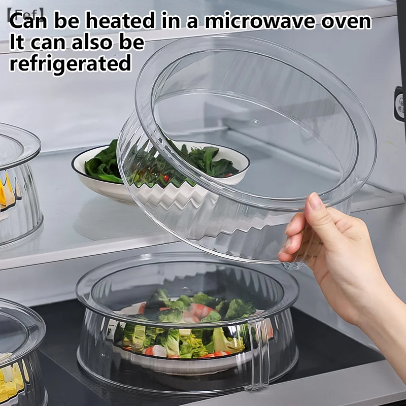

[HMA55] 1 Pc With Handle Microwave Oven Dedicated Food Splash Cover High Temperature Resistant Hot Rice Oil Resistant Cover