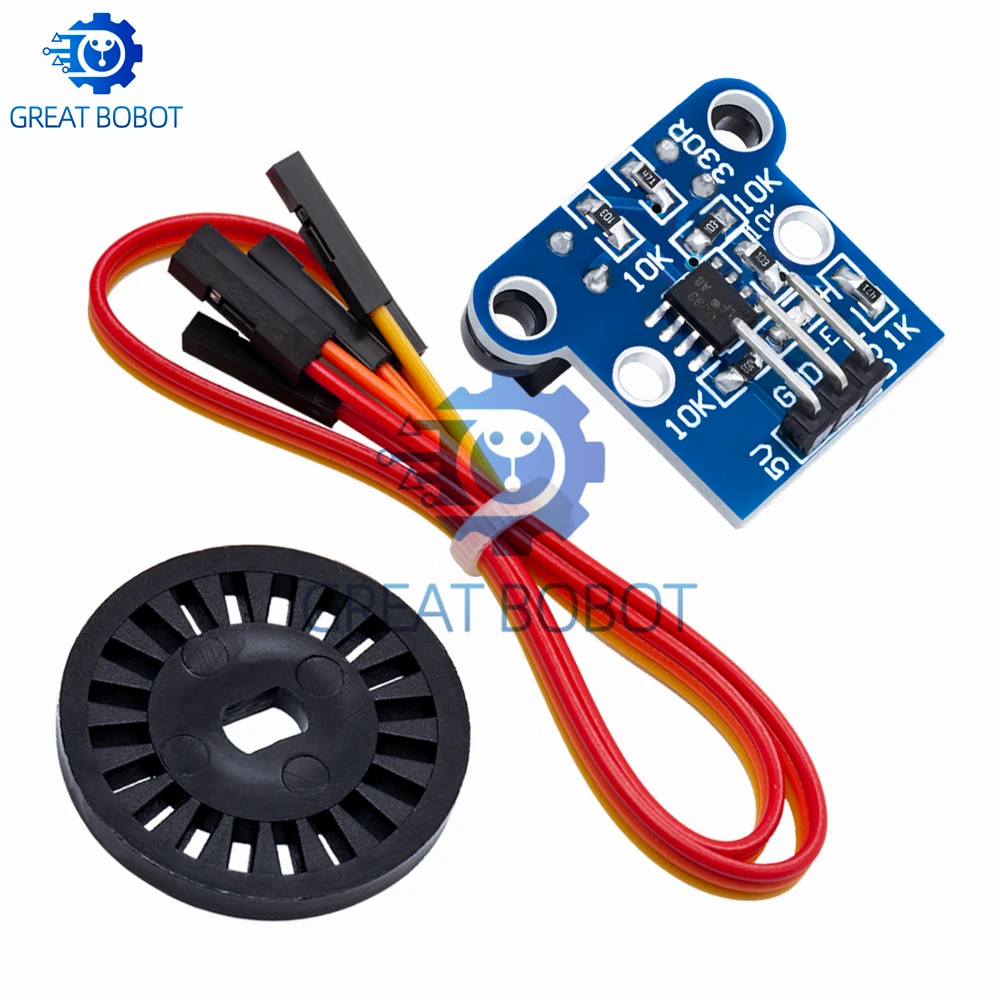 BS 1Set HC-020K Double Speed Measuring Sensor Module with Photoelectric Encoders Kit top For arduino