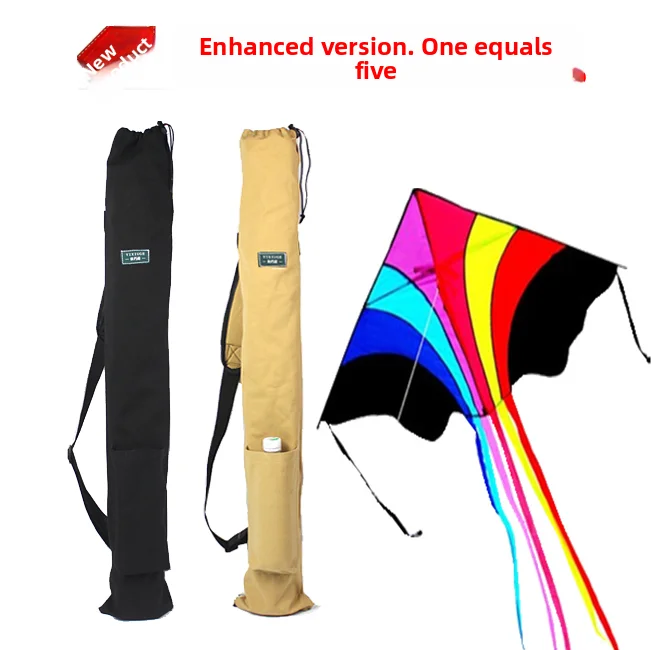 حقيبة طائرة ورقية كبيرة من القماش طويلة مستطيلة على شكل قرد حقيبة تخزين محمولة خفيفة الوزن محمولة باليد من بابا لطائرات ورقية Flng