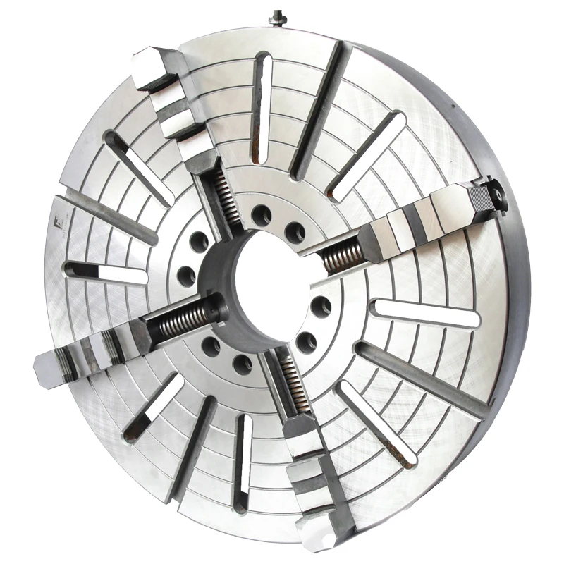 315mm to 600mm Dopt Short Cylindrical Center Mounting Hard Jaw Manual 4-JAW Independent Chuck Lathe Machine for Metal