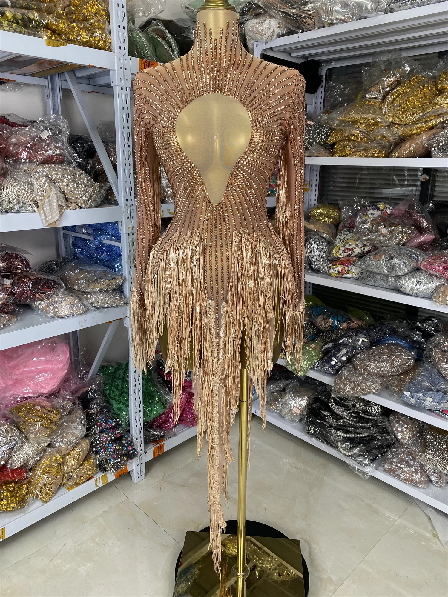 Hotwife boate festa de aniversário vestido glitter strass lantejoulas borla ver através bodycon mini vestido trajes dançarino