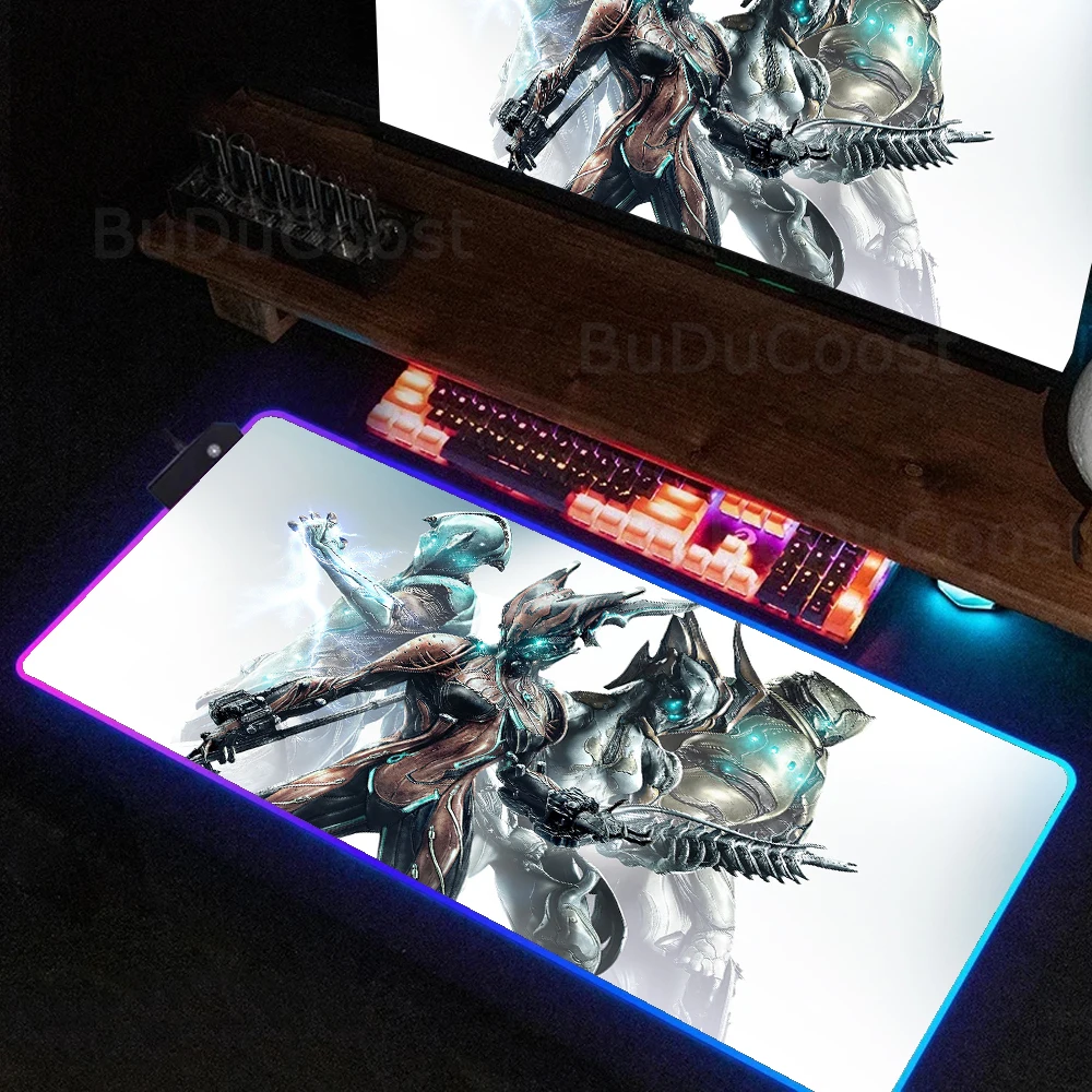 

Hot selling item warframe Mouse Pad HD definition printing XXL mouse pad RGB backlight computer Large game accessories mouse pad