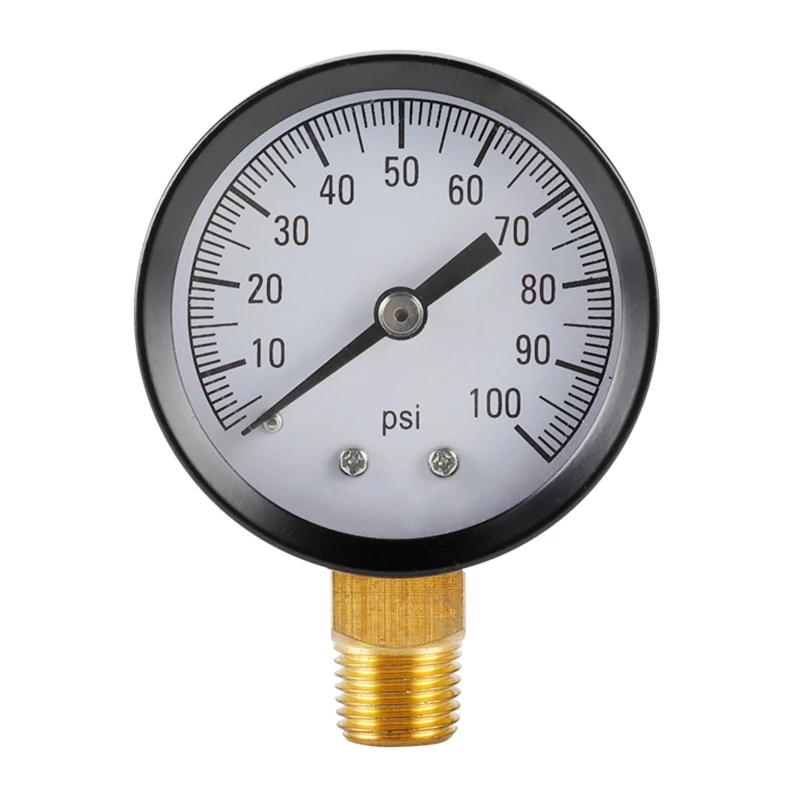 

Upgraded Pressure Gauge 1/4" Thread Mini Pressure Gauge Meter Brass Internals-