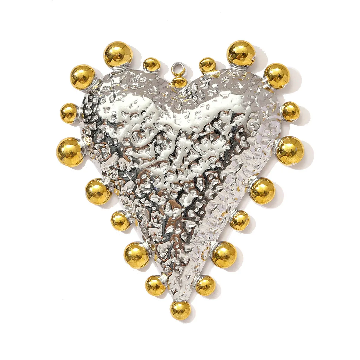 6Pcs/Lot Stainless Steel Two Tone Cross Heart Starfish Pendants Charms for DIY Jewelry Making Necklace Earring Accessory
