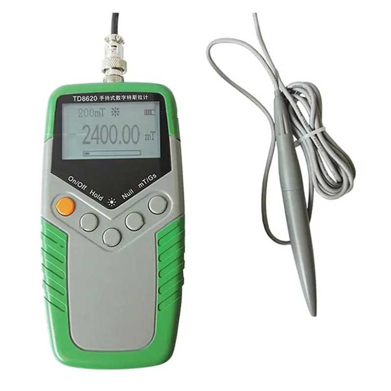 A77I Permanent Magnet Gauss Meter Handheld Digital Meter Magnetic Flux Meter Surface Magnetic Field Test 5% Accuracy Easy To Use