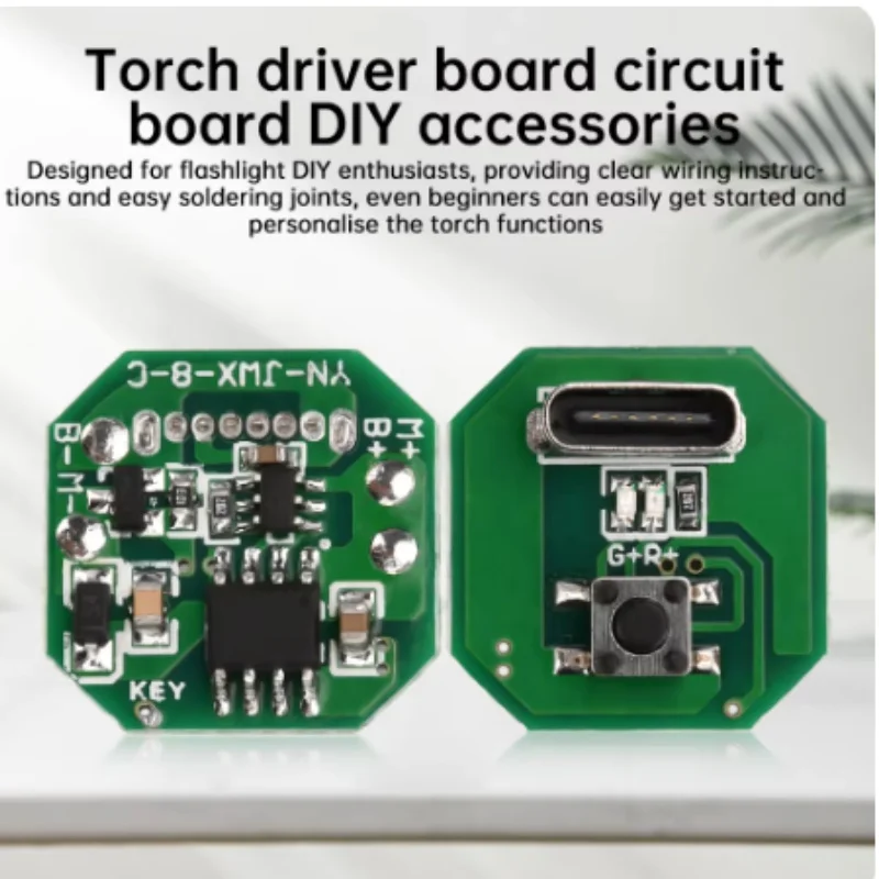 SAMIROB Flashlight driver board, DIY circuit board, TypeC charging port, integrated charging and discharging module