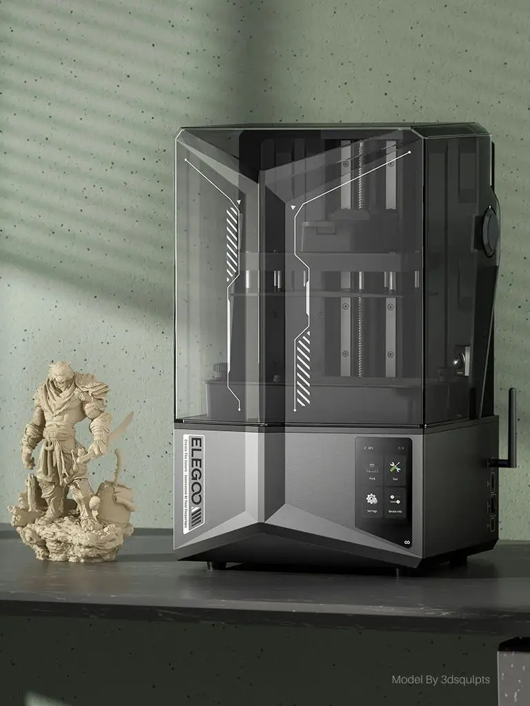 ELEGOO Saturn 4 Ultra 3D-Drucker LCD 12K Mono Harz 3D-Drucker mit automatischer Nivellierung, hoher Geschwindigkeit, 218x122x220mm Druckbereich für DIY-Figuren