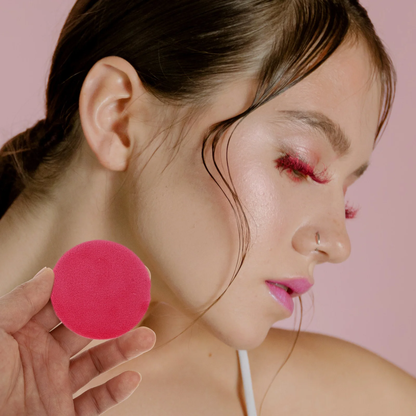 10 pezzi soffio per cipria piccolo trucco morbido e confortevole per la pelle cosmetici soffio strumento per trucco viso per finitura naturale