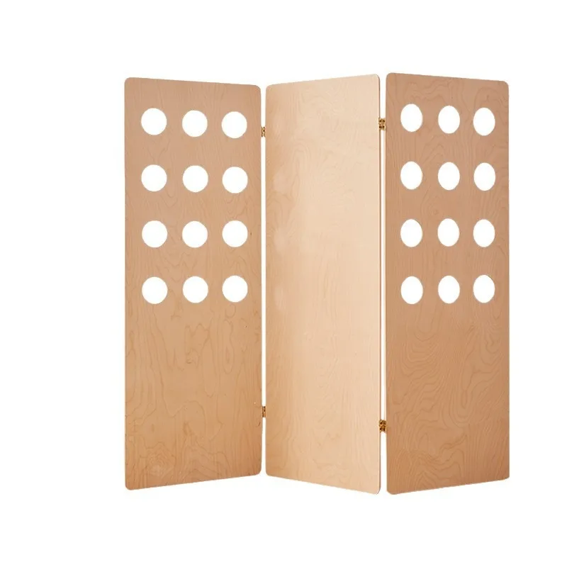 Ocean panel screen, partition living room front door false wall foldable baffle all birch bedroom solid wood screen