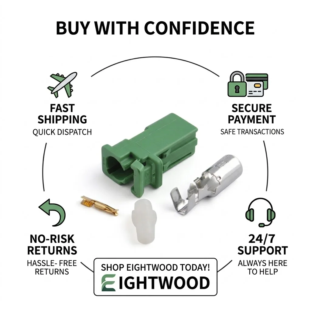 Eightwood Car Accessories Green AVIC Crimp Jack RF Coaxial Connector Adapter for HRS Pioneer Connector GPS Antenna GPS Tracker