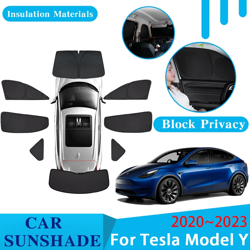 

Car Windshield Visor For Tesla Model Y 2020 2021 2022 2023 Full Coverage Sun Anti-UV Sunscreen Window Sunshades Auto Accessories