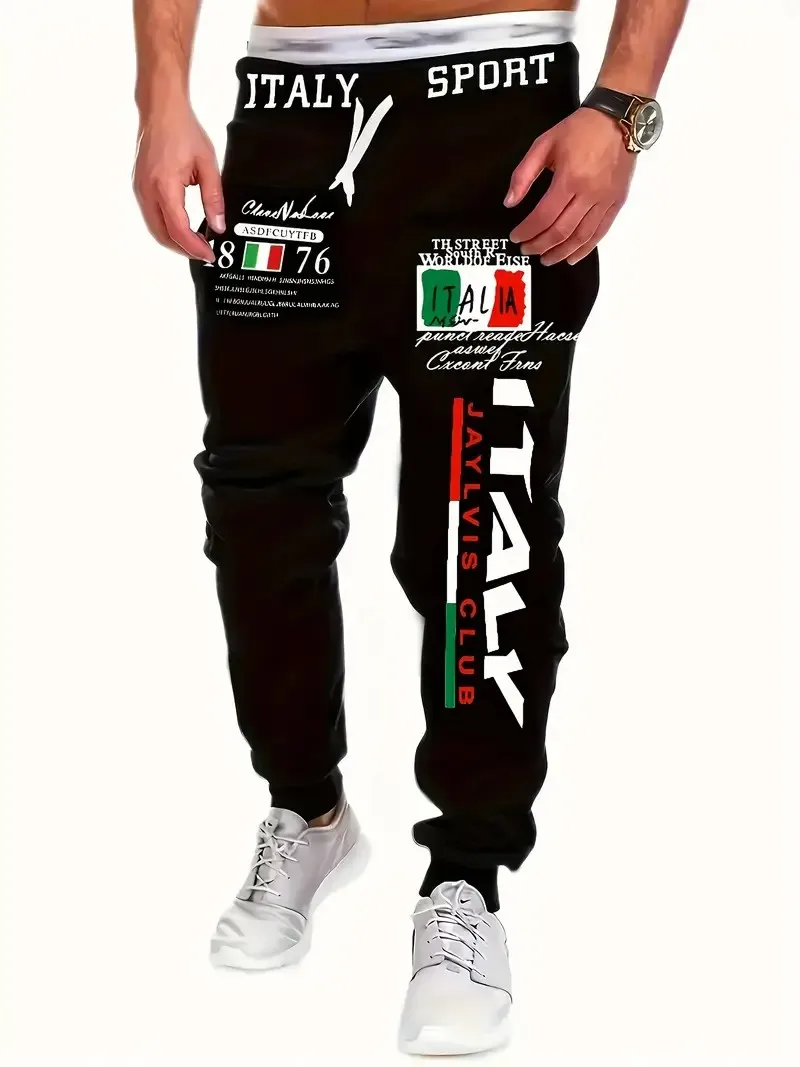 The New Men's Trousers for Spring and Autumn 2025 Are Casual Fashionable Soft and Comfortable with 3D Pattern Printing