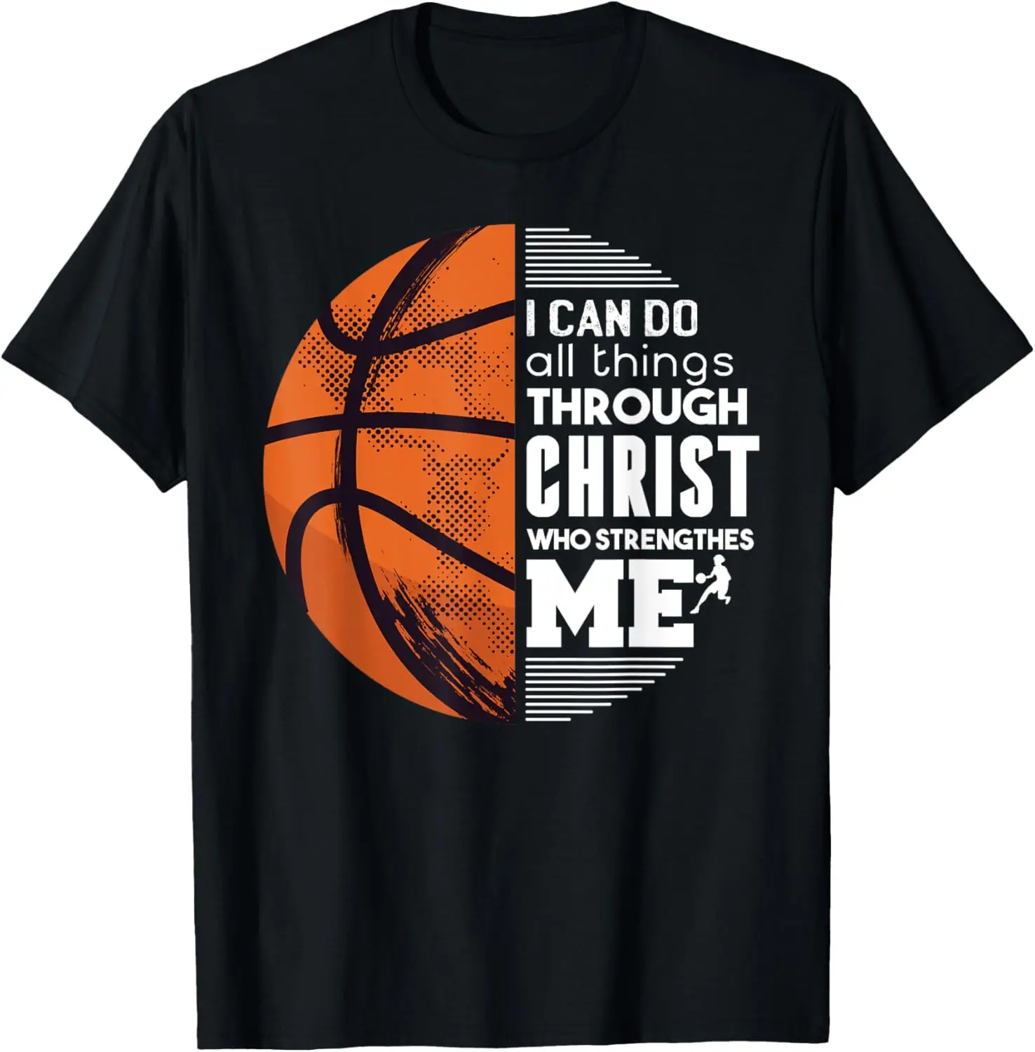 Christian Basketball I Can Do All Things Philippians Gift T-Shirt