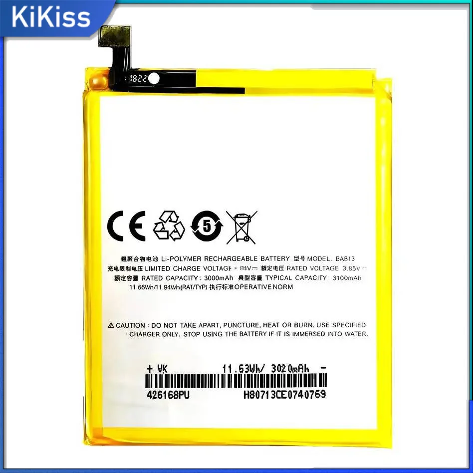 

Lightweight BA813 3100Mah For Meizu V8 Pro M813Q M8 M813H Mobile Phone Battery High-Capacity