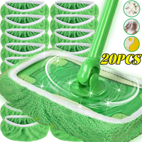 20/1PCS Replacement Microfiber Mop Pads Reusable Floor Sweeper Wet & Dry Mop Cover Window Cleaning Cloths Washable Rag Towel