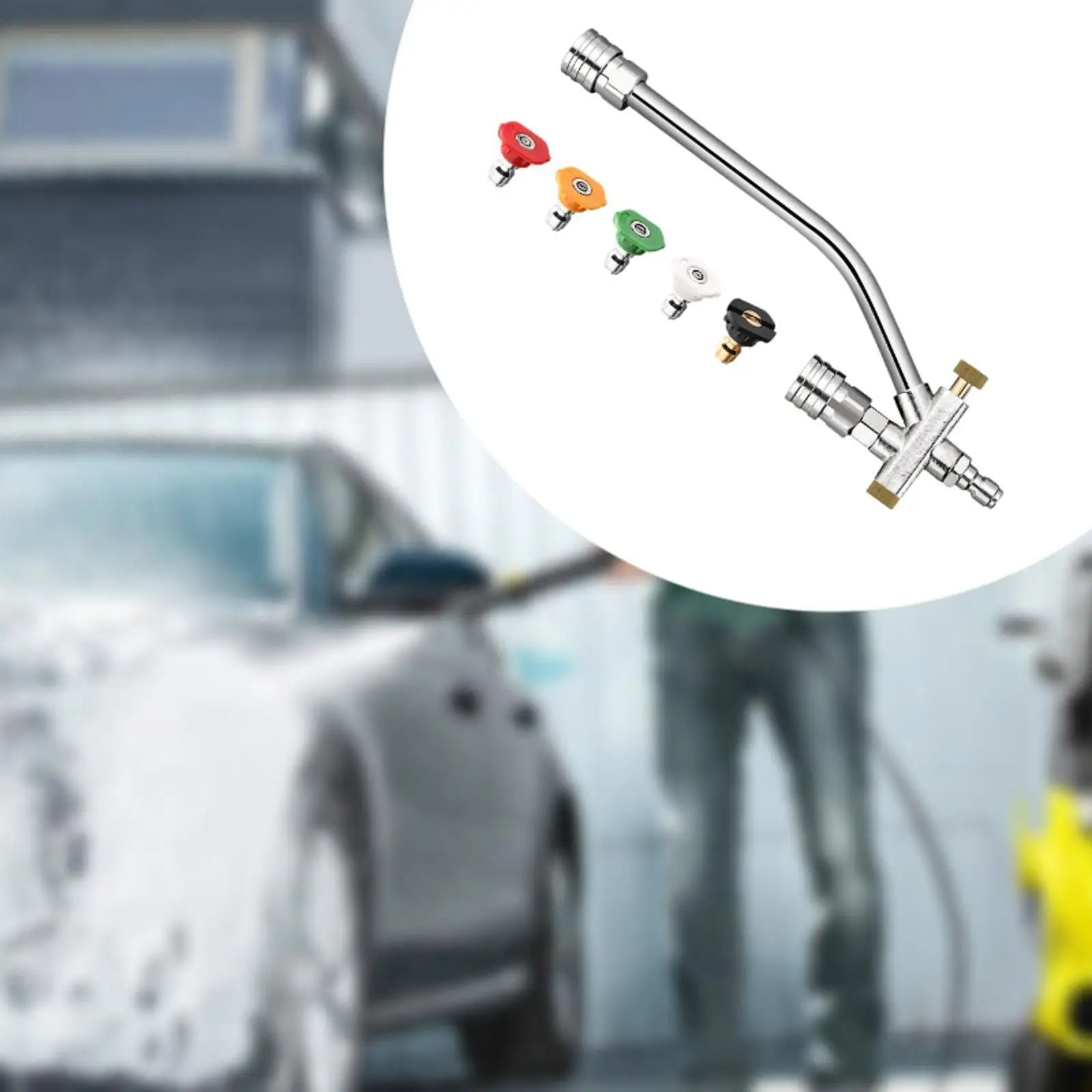 Pressure Washer Double Tip Attachment Practical Household Foam Sprayer Double Connector Accessory for Watering Garden Plants