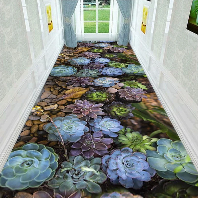 3D Flower Planets  Corridor Hallway Carpet Rugs Succulent Cactus Bedroom Living Room Area Rug Room Decor Kitchen Carpet Doormat