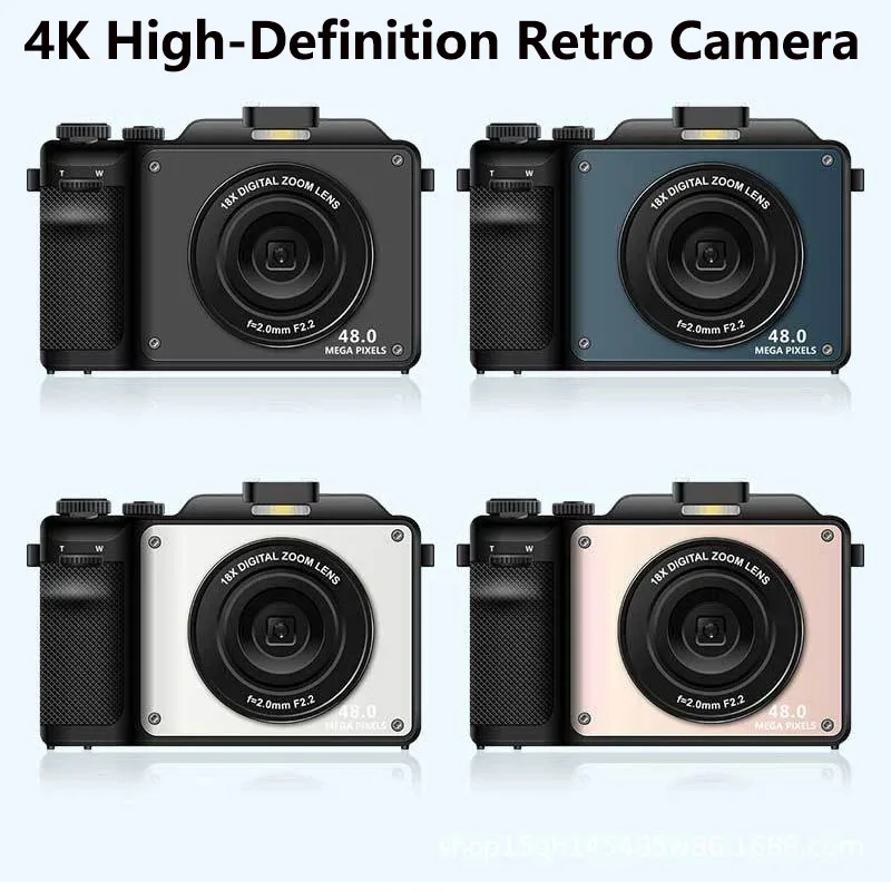 

4K HD камера WIFI цифровая камера для потокового видеорегистратора на YouTube 18-кратный стабилизатор веб-камеры видеокамера для путешествий студенческий рекордер ретро