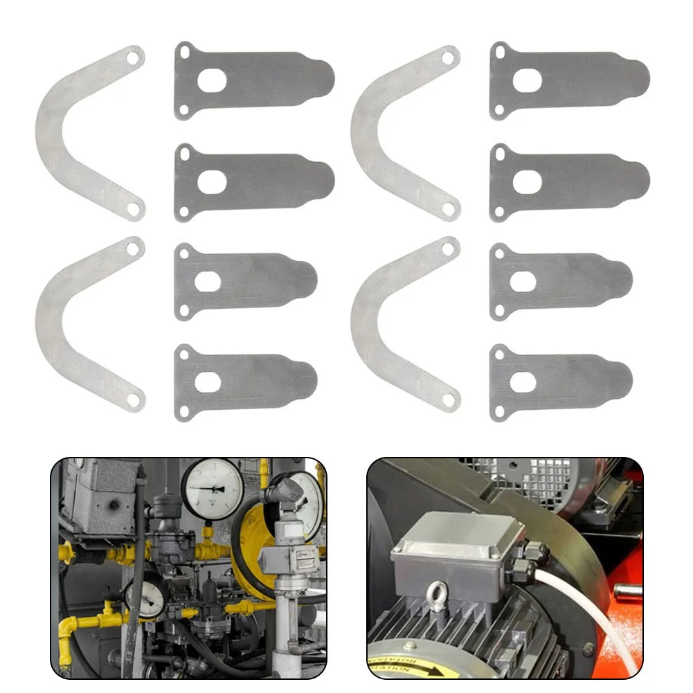 12pcs Silent Oil Free Air Compressor Air Pump Head Valve Plate Belt Piston Machine Plate Air Compressor Iron Plate Accessories