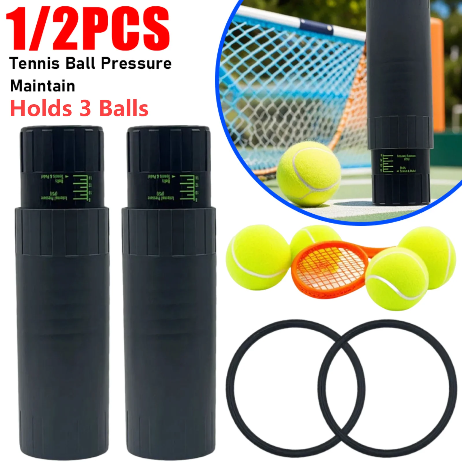 

Контейнер для сохранения давления и восстановления формы теннисных мячей, коробка для хранения, защита мячей, 1/2 шт.