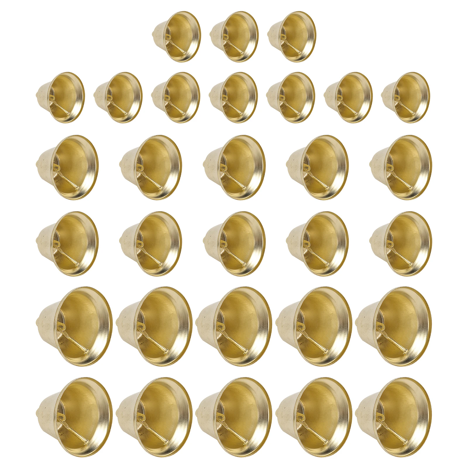 

30pcs Iron Bells Gold Christmas Decorations Small Size DIY Accessories Street Party Show Metal Bell Mini Bells Bell Decor