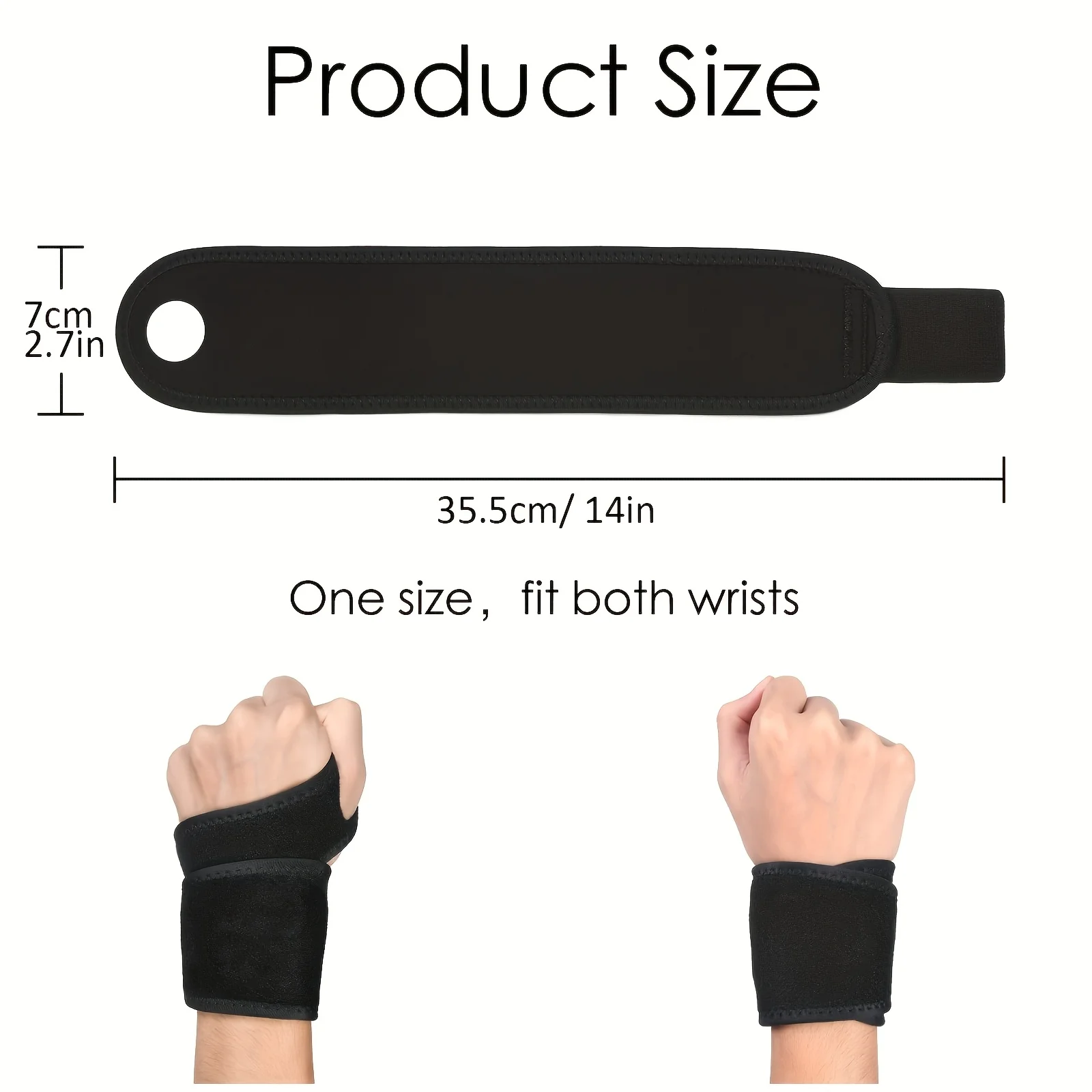2pcs Adjustable Wrist Brace Carpal Tunnel & Tendinitis Pain Relief – Sport Fitness Support Wristband for Arthritis & Sprains