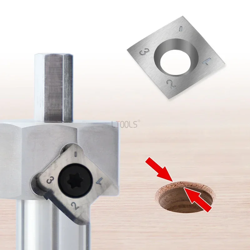 Workbenches Dog Hole Reamer Burr Trimming Device 19/20mm Spiral Drill Bit for Desktop Punching Chamfer Trimming Tool