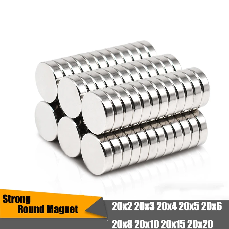 

20mm Round Shape Rare Earth Neodymium Super Strong Magnetic N35 Permanent Round Strong Magnet Super Powerful NdFeB Magnetic Disc