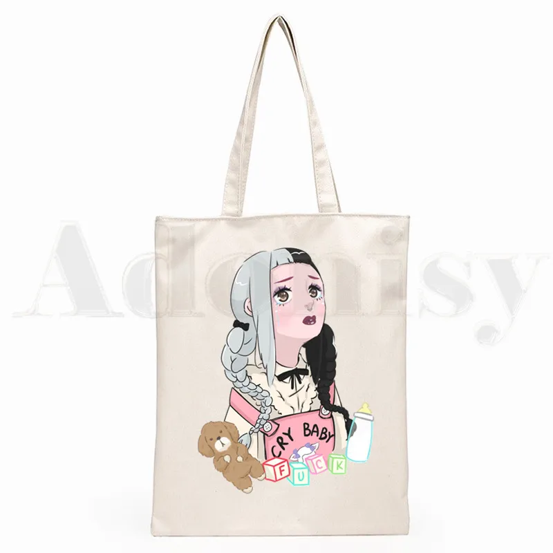 Melanie Martinez-Kpop Sacos gráficos para meninas, estampa estética dos desenhos animados, pacote casual, bolsa de mão da moda, Kpop, verão