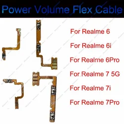 Power Volume Flex Cable For Oppo Realme 6 6i 6Pro 7 7i 7Pro 4 5G ON OFF Power Volume Side Key Mini Button Flex Ribbon Cable Part