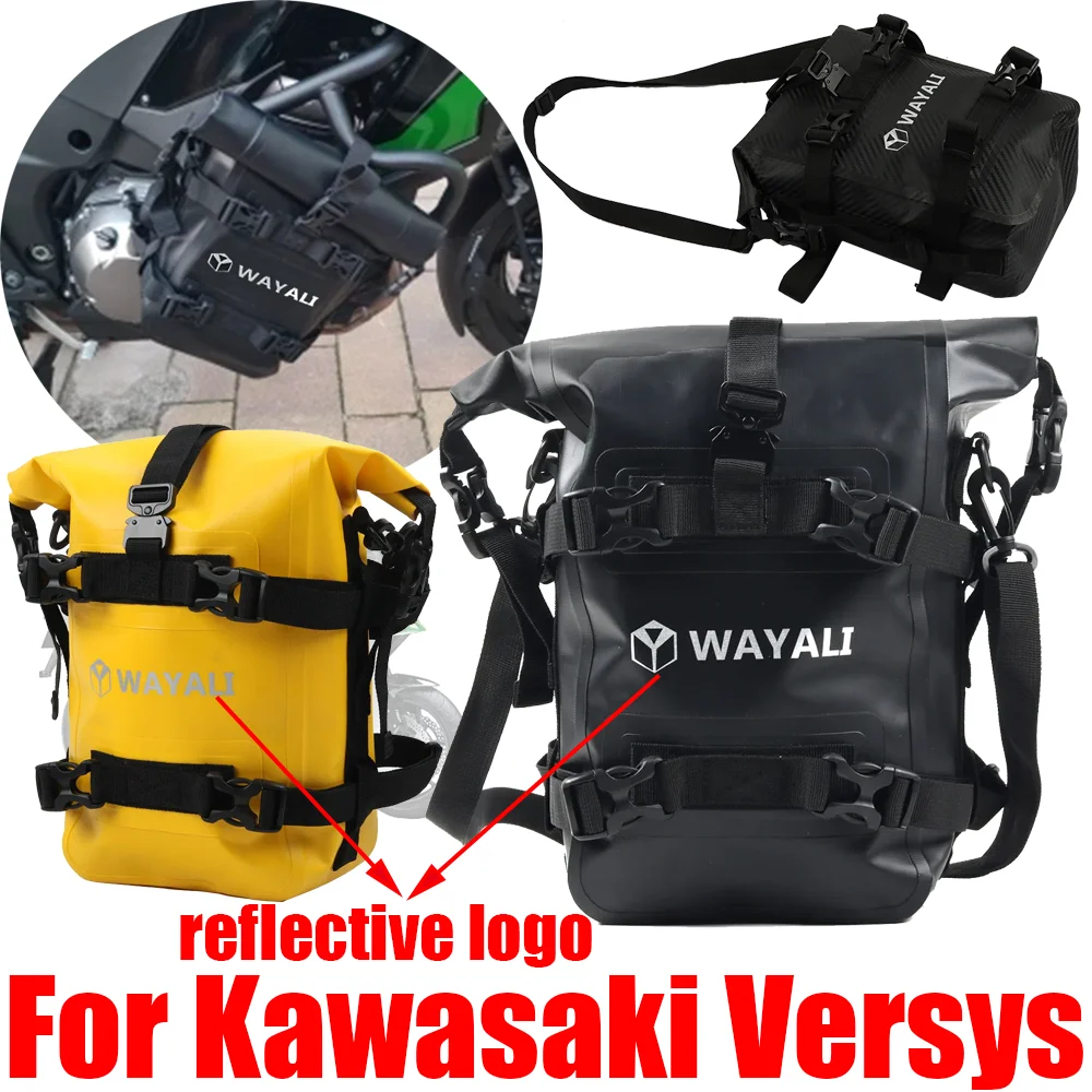 Waterproof Tool Placement Travel Bag For Kawasaki Versys 650 1000 1000SE X300 Accessories Frame Crash Bars Luggage Storage Bags