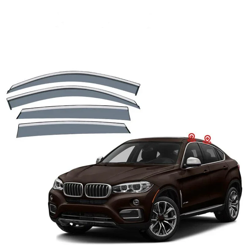 

Car Window Visor Rain Guard Side Window Deflector Weather Shield Car Accessories For BMW X6 2007 2008 2009 2010 2011 2012 -2024