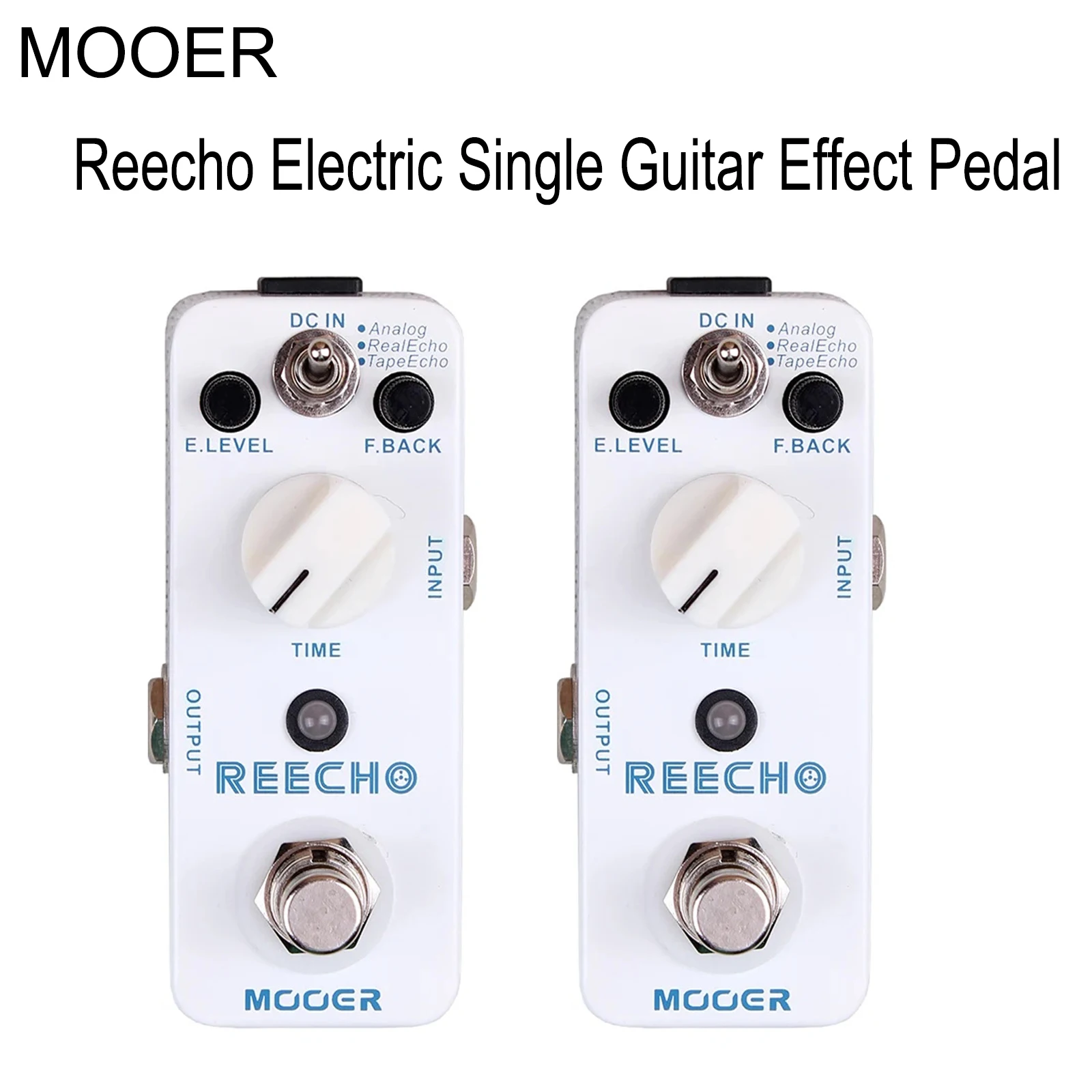 

MOOER Reecho Guitar Effect Pedal 3 Delay Modes Analog Real Echo Tape Echo for Electric Guitar Bass Accessories True Bypass