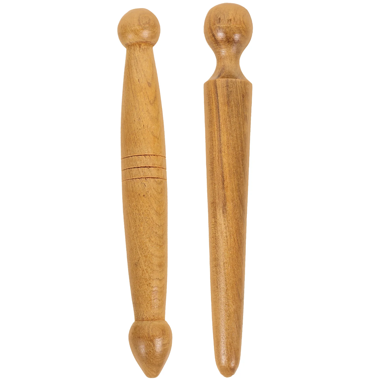 

2 Pcs Hole Stick Foot Reflexology Feet Massager Hand Massagers Sticks Whole Body Wooden Tools