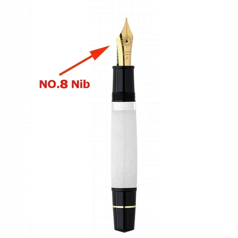 قلم حبر ماجون P139 من الراتنج # 8 F/M بنك الاستثمار القومي جميع نظام المكبس النحاسي، أقلام هدايا للكتابة ذات سعة كبيرة