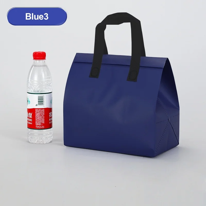 StoBag 50pcs Wholesale Color Non-woven Insulation Tote Bag Portable Fabric for Food Drinks Package Keep Warm Delivery Pouch