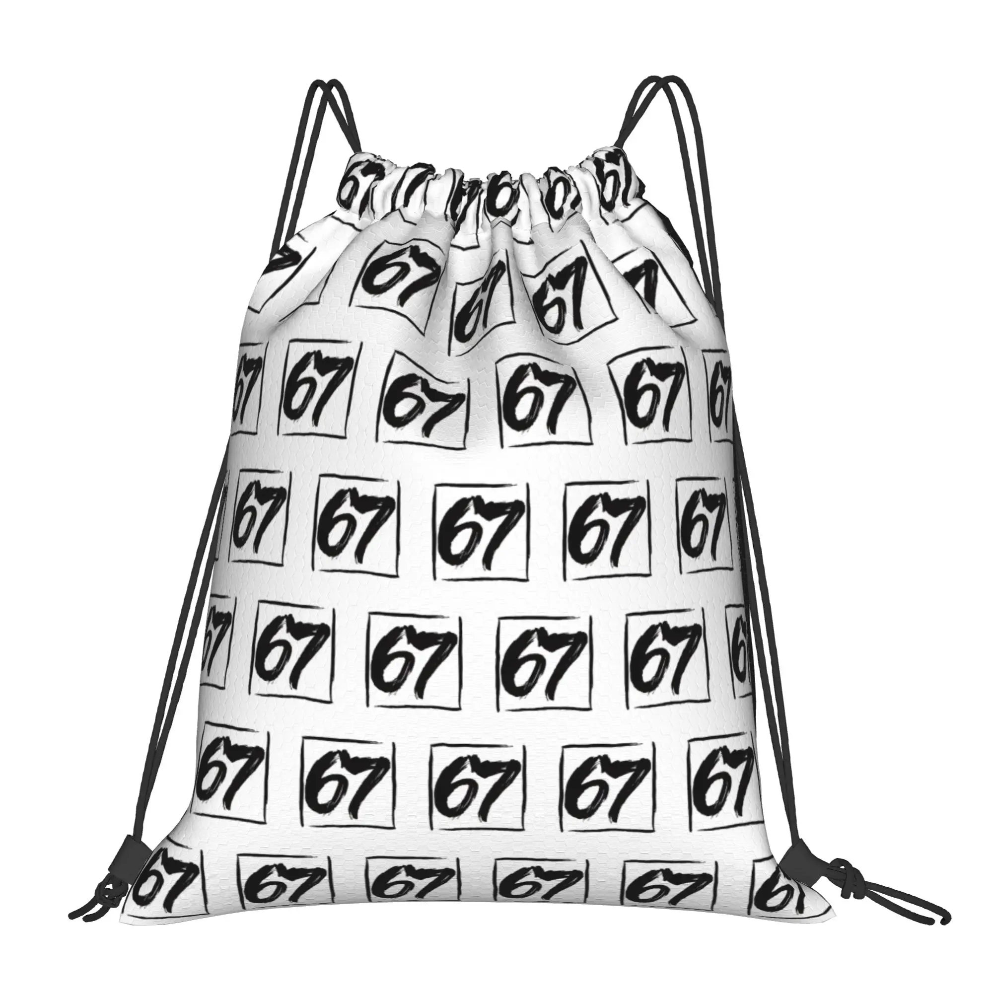 67 meme  six seven meme 67 Multi-function Pocket Men Women Storage Backpack Teenager Travel Bag Print Drawstring Bags