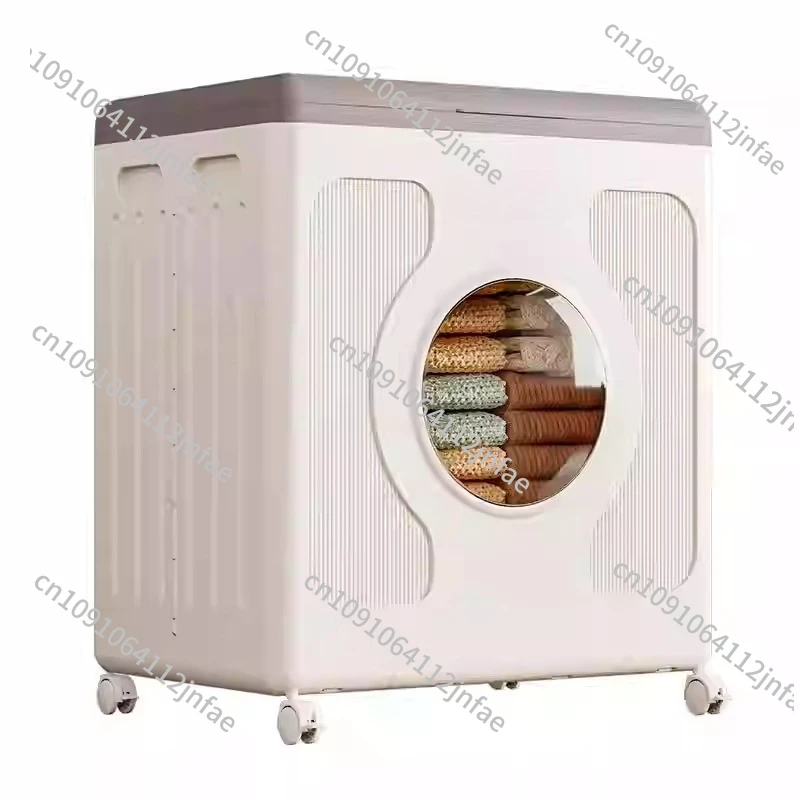 

Ящик для хранения большой емкости 160 л, многофункциональное поясное колесо, бытовая пластиковая корзина-раскладушка