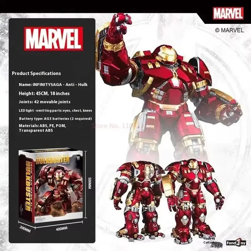 Iron Man Mk43 Vs Hulk - Kit modello di assemblaggio 3D Marvel Avengers - Figura da 18 pollici - Regalo perfetto per ragazzi e collezionisti