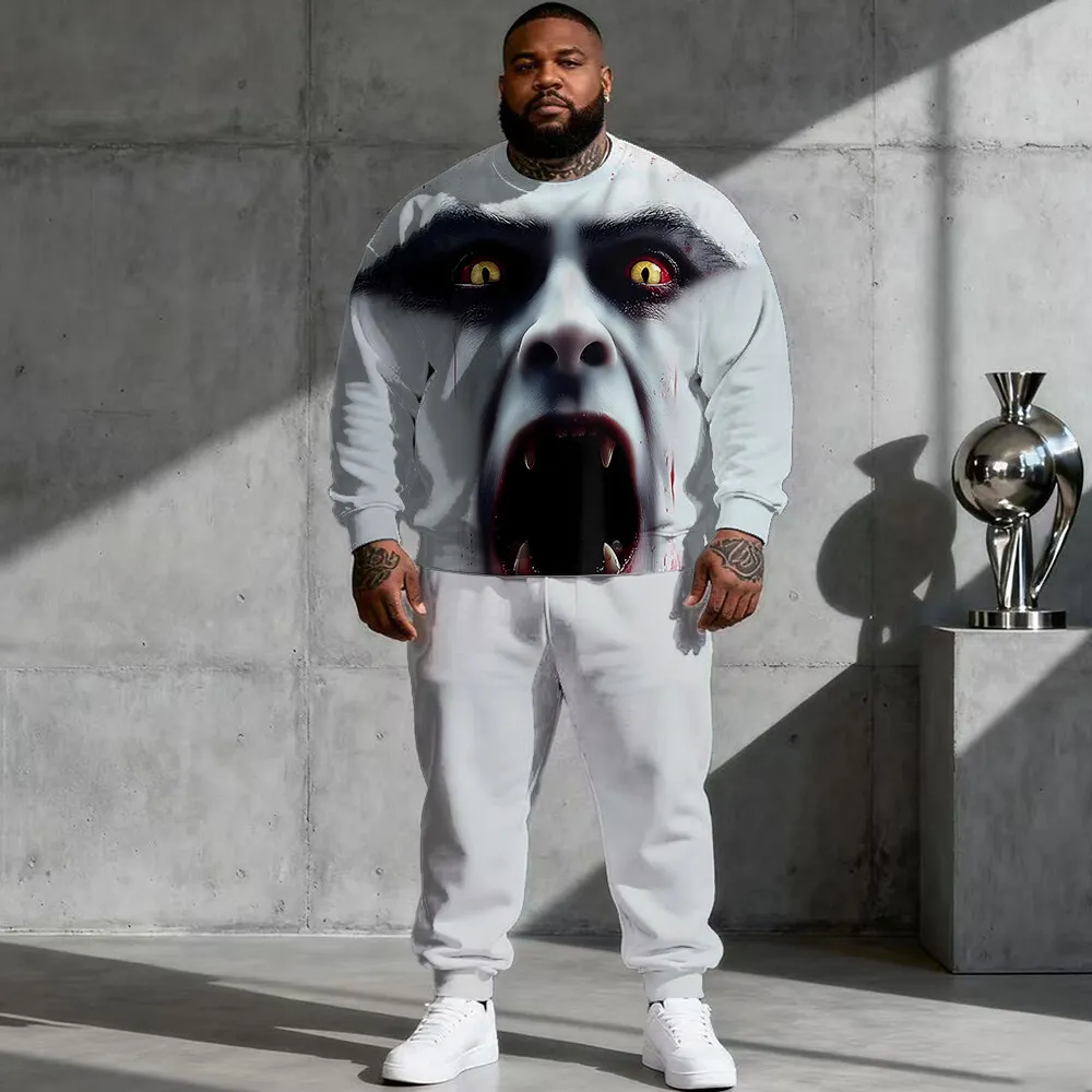 

Мужская толстовка больших размеров S-9xl: забавные животные Vibes — 2 предмета, игривая модная, мягкая теплая ткань, химерные принты Critter