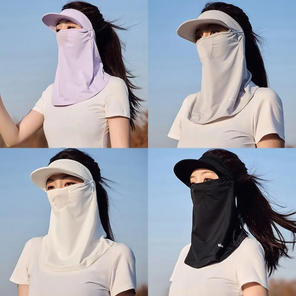 ใหม่ Quick Drying Ice Silk Mask Anti-UV Breathable Sun Protection หน้ากากไนลอน Unisex ครีมกันแดดหน้ากากขี่จักรยาน