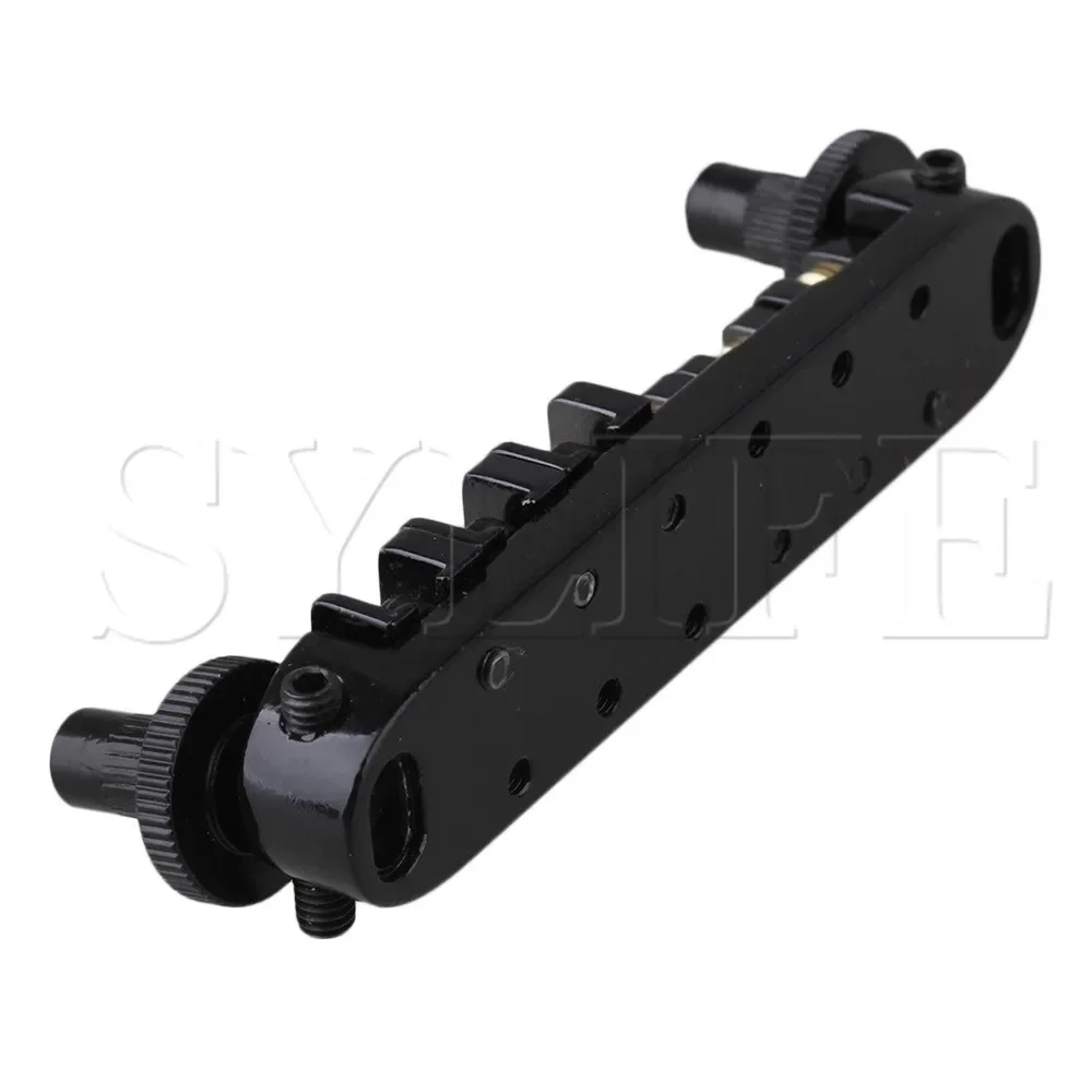 BLACK BRASS ROLLER SADDLE TUNE-O-MATIC BRIDGE FOR GUITAR