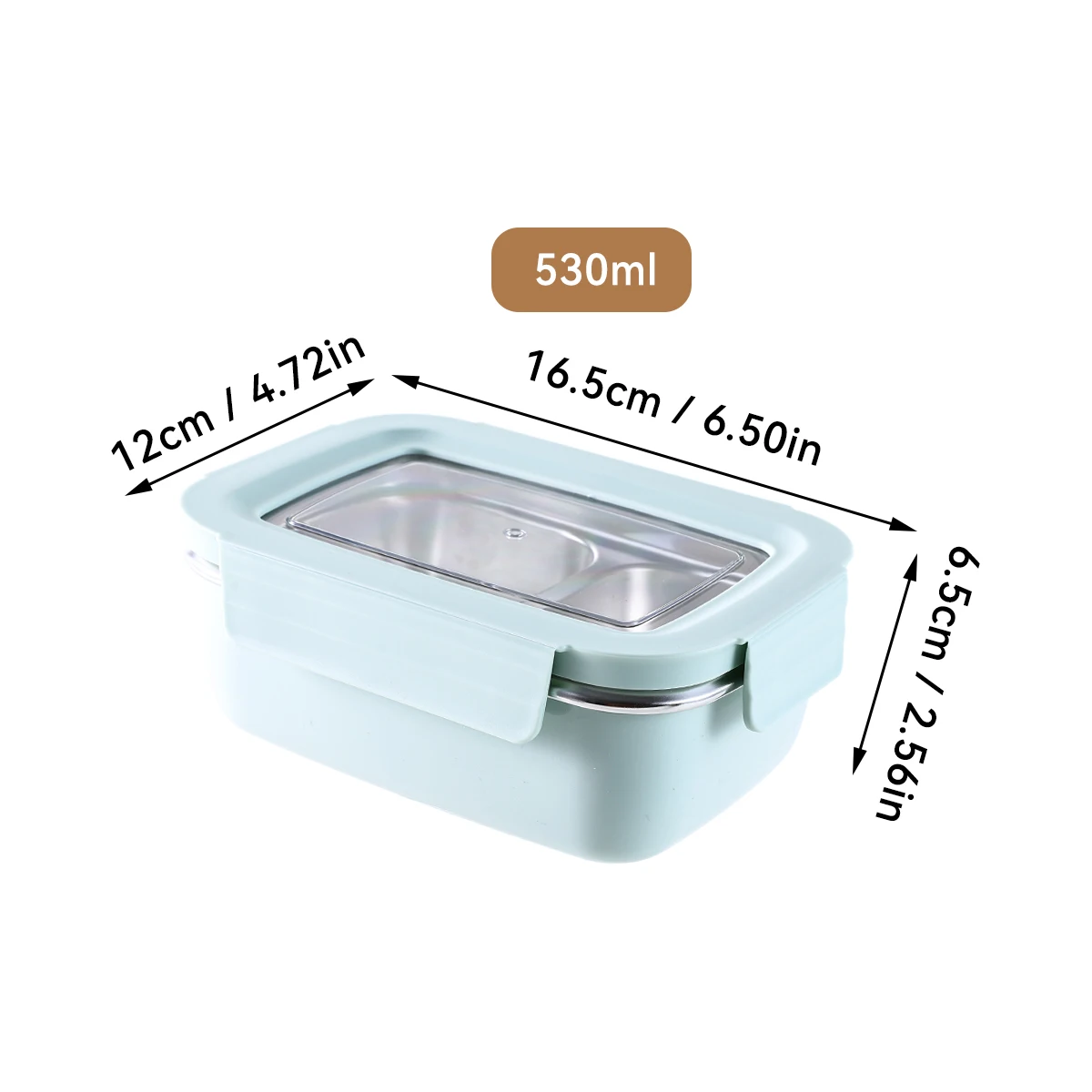 WORTHBUY 304 roestvrij staal verdeelde Bento lunchbox met afneembaar deksel Student draagbare grote capaciteit verzegelde lunchcontainer
