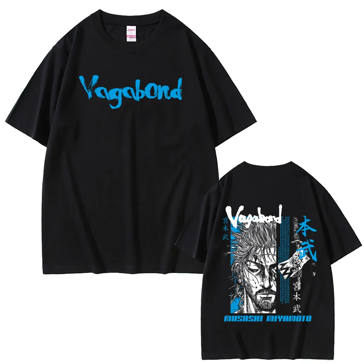 Anime Vagabond Miyamoto Musashi T-shirt Summer Men Women Manga Casual Oversized T Shirts Male Fashion Vintage Tshirt Streetwear
