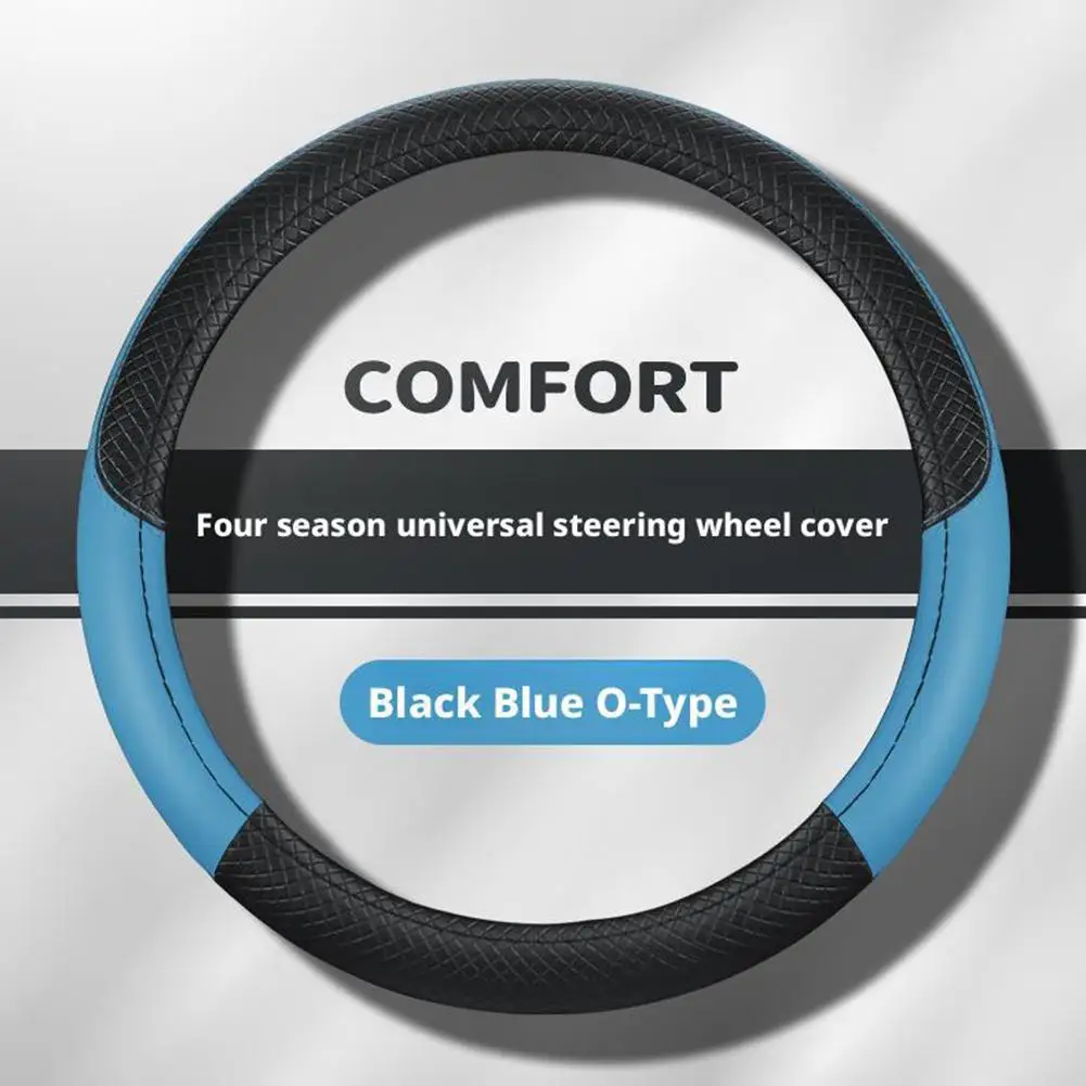 

Automobile Steering Wheel Cover Leather Four Seasons For Spring Summer Autumn Winter For Men And Women Car Interior Accesso X7I0