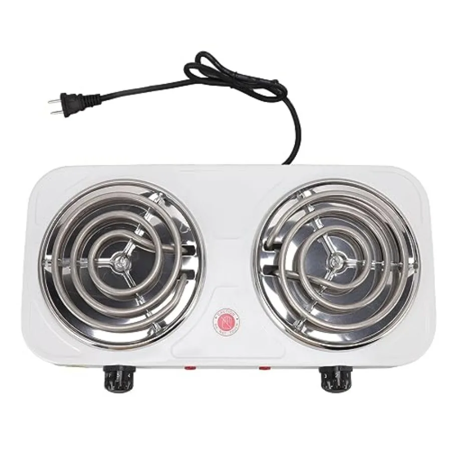 

Electric Countertop Stove 2000W Multifunctional Portable Cooking Stove Double for Home and Outdoor Use 110V Black