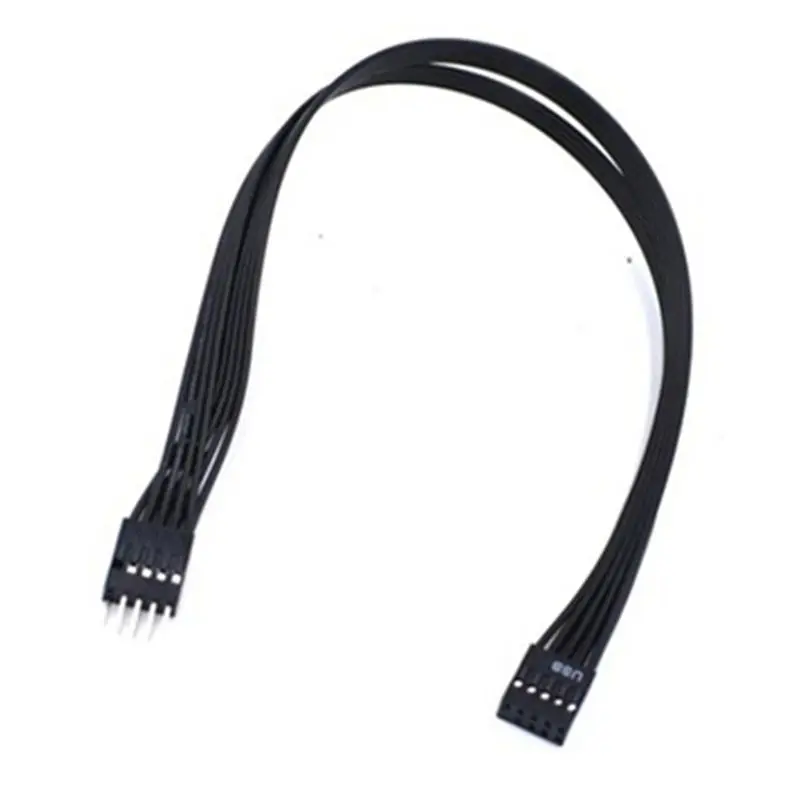 Stylish-5X Motherboard Mainboard 9Pin USB 2.0 Male To Female Extension Data Cable Cord Wire Line For PC DIY, 30Cm