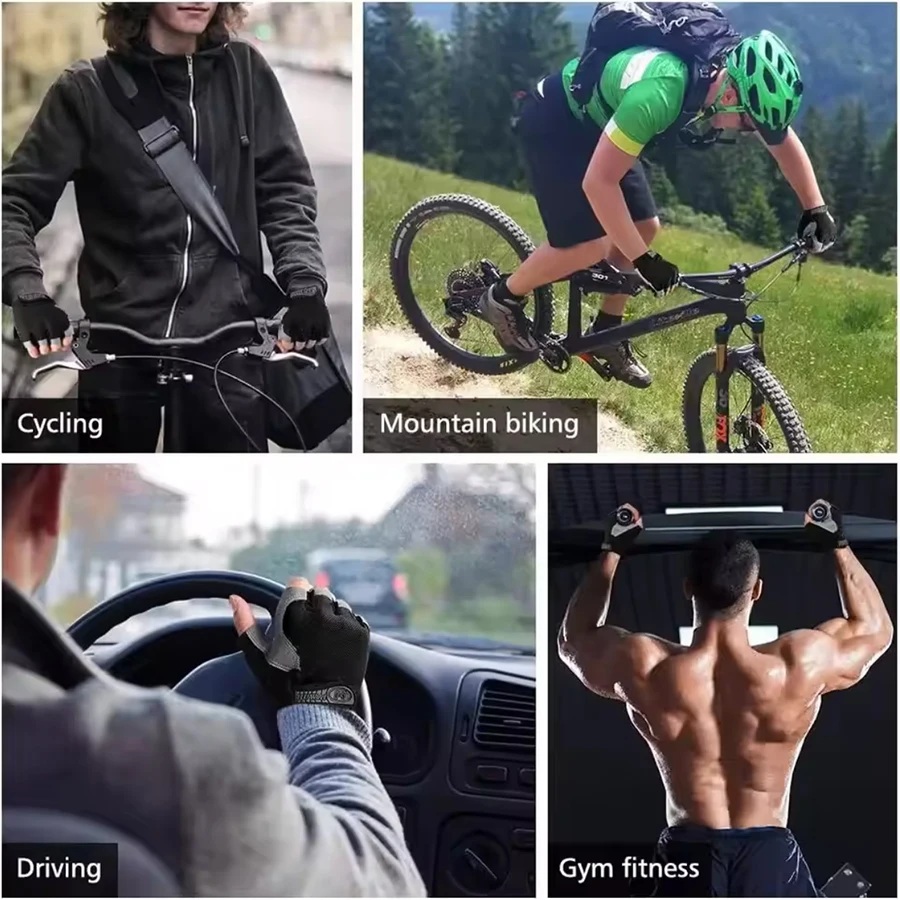 Adult half-finger fitness gloves for couples, thin style, suitable for outdoor activities, hiking, fishing, anti-slip, breathabl