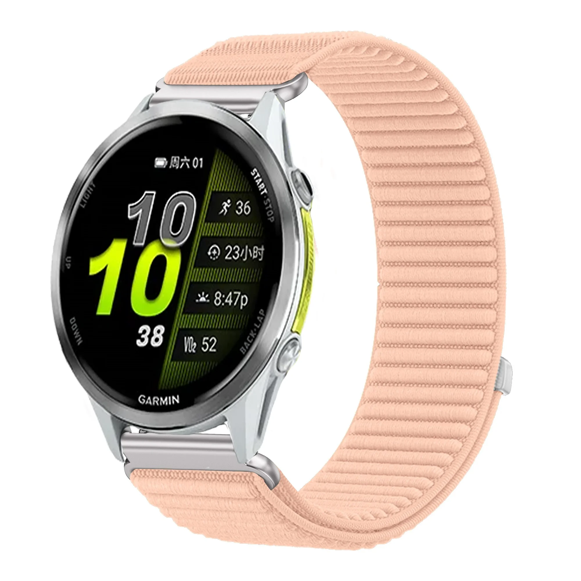 18mm 20mm 22mm Nylonarmband für Garmin Forerunner 970 570 47/42mm 965 265 170 70 165 55 Venu 4 45/41mm Armband Garmin Active 6 5 – Detail 9